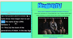 Desktop Screenshot of healingtv.org